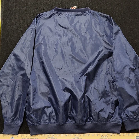 University Of Virginia Cavaliers Men's Blue Pullover, Warm Up Jacket, Size Large - Picture 6 of 9